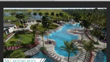 Piscine extérieure, piscine chauffée