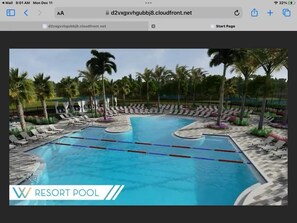 Outdoor pool, a heated pool