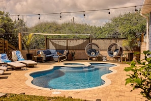 Outdoor pool, a heated pool