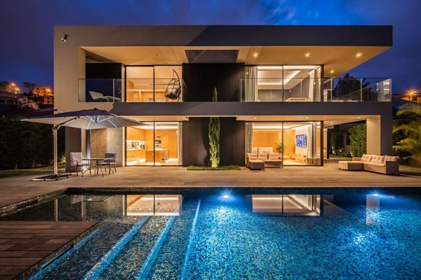 A heated pool