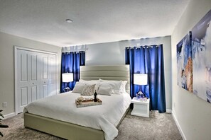 4 bedrooms, iron/ironing board, WiFi, bed sheets