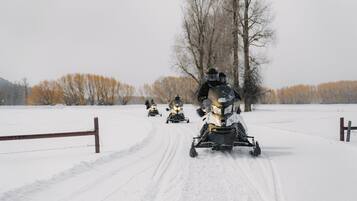 Snowmobile riding