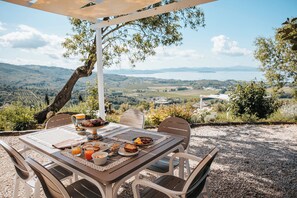 Panoramic Apartment, 1 Queen Bed with Sofa bed, Pool View | View from room - Di Colle in Colle (Passignano sul Trasimeno)