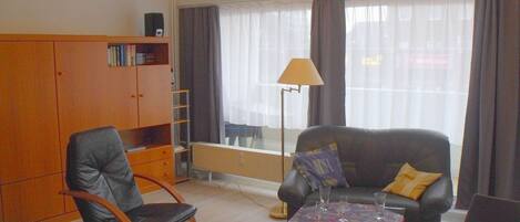 TV, DVD player, stereo