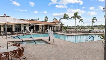 Outdoor pool, a heated pool