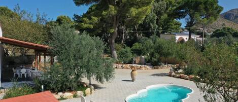 A heated pool