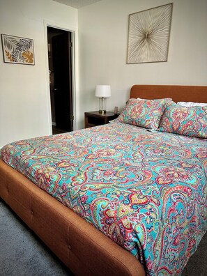 2 bedrooms, iron/ironing board, travel crib, free WiFi