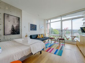 1 bedroom, iron/ironing board, free WiFi, bed sheets - Gallery - Light and photo art filled modern studio in Victoria's Chinatown by Victoria Prime! (Victoria)