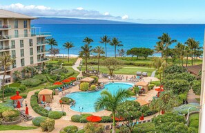 A heated pool - Bright & Modern 2BR on the 6th Floor with Stunning Ocean & Pool Views! (Lahaina)