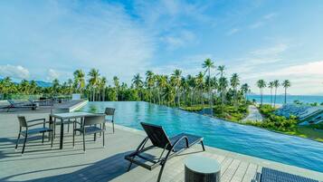2 piscines extérieures, parasols de plage