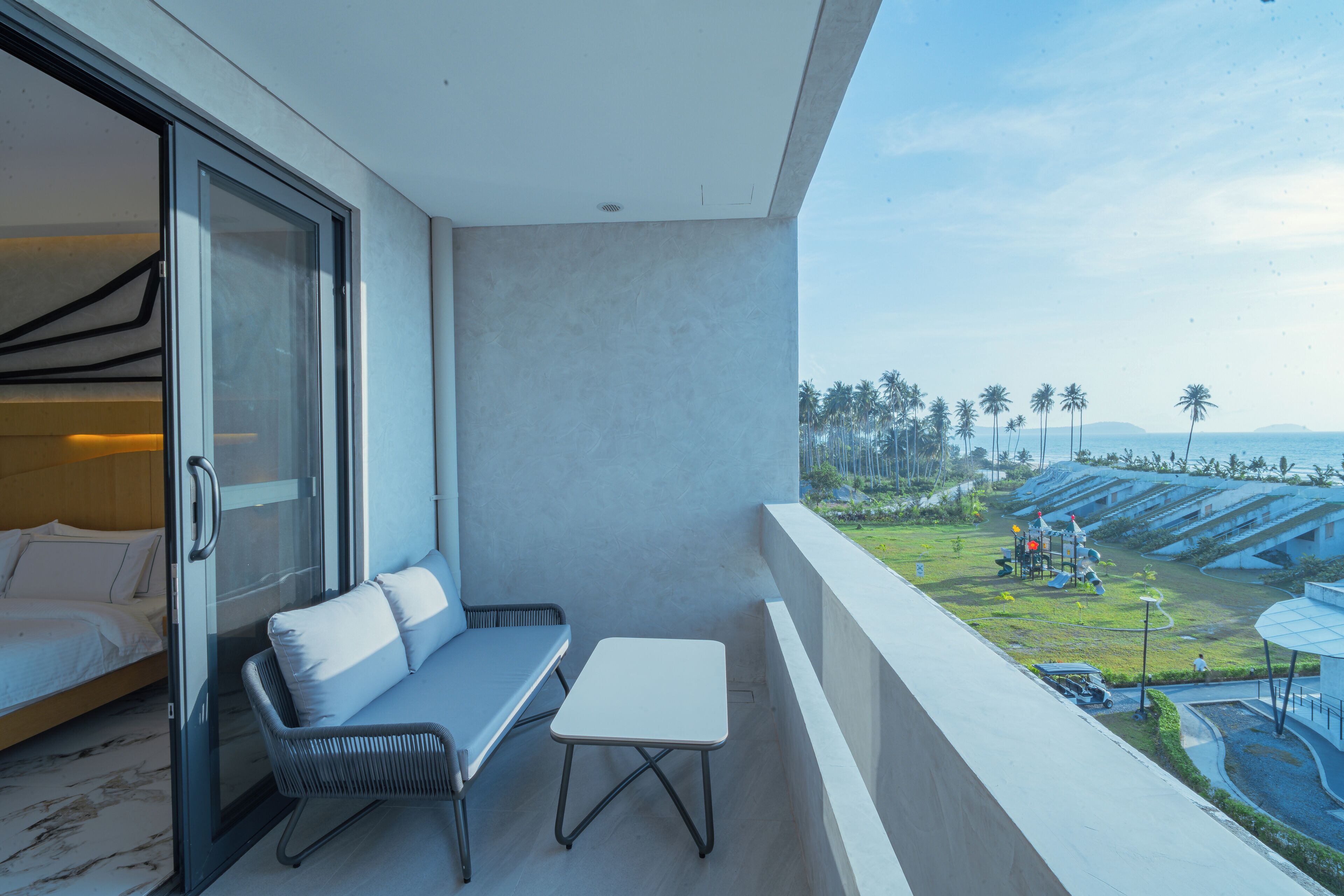 Junior Suite, Multiple Beds, Beach View | Terrace/patio