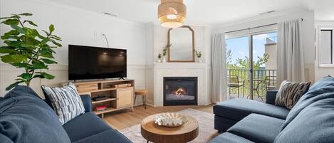 TV connectée, cheminée