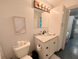 Hair dryer, towels, soap, shampoo - Cozy North Raleigh Guest House - near RDU, DTR, + major Hospitals (Raleigh)