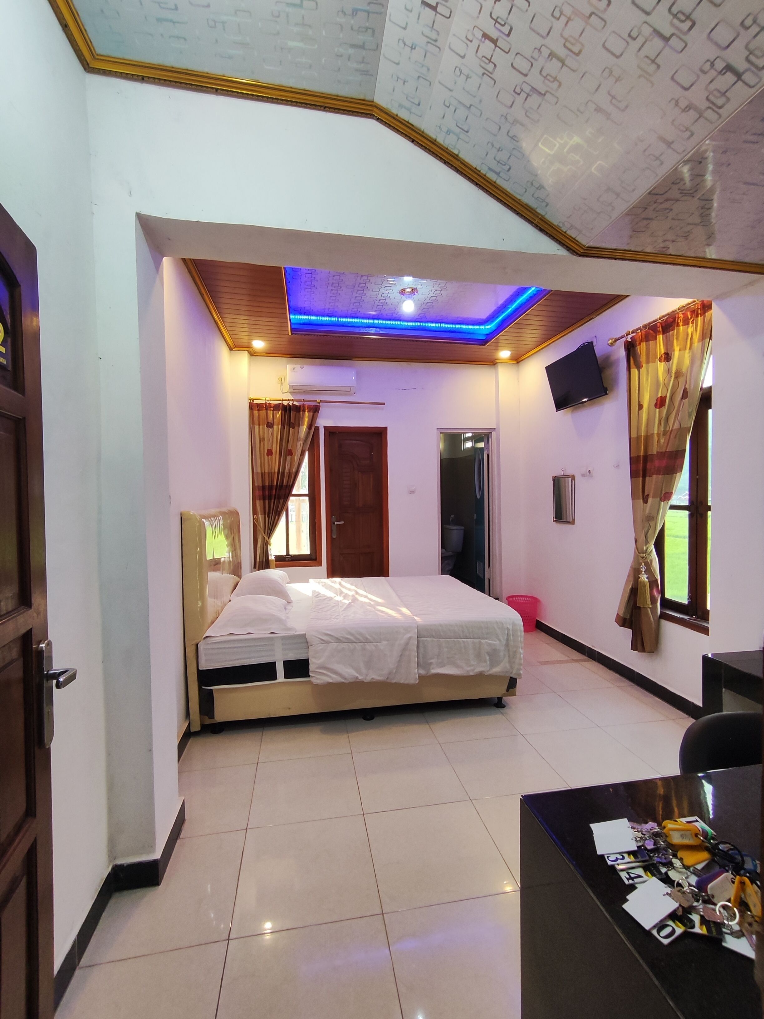 Phòng Exclusive, ban công, quang cảnh núi | Bộ đồ giường cao cấp, chăn bông, nệm cao su hoạt tính (memory foam) 