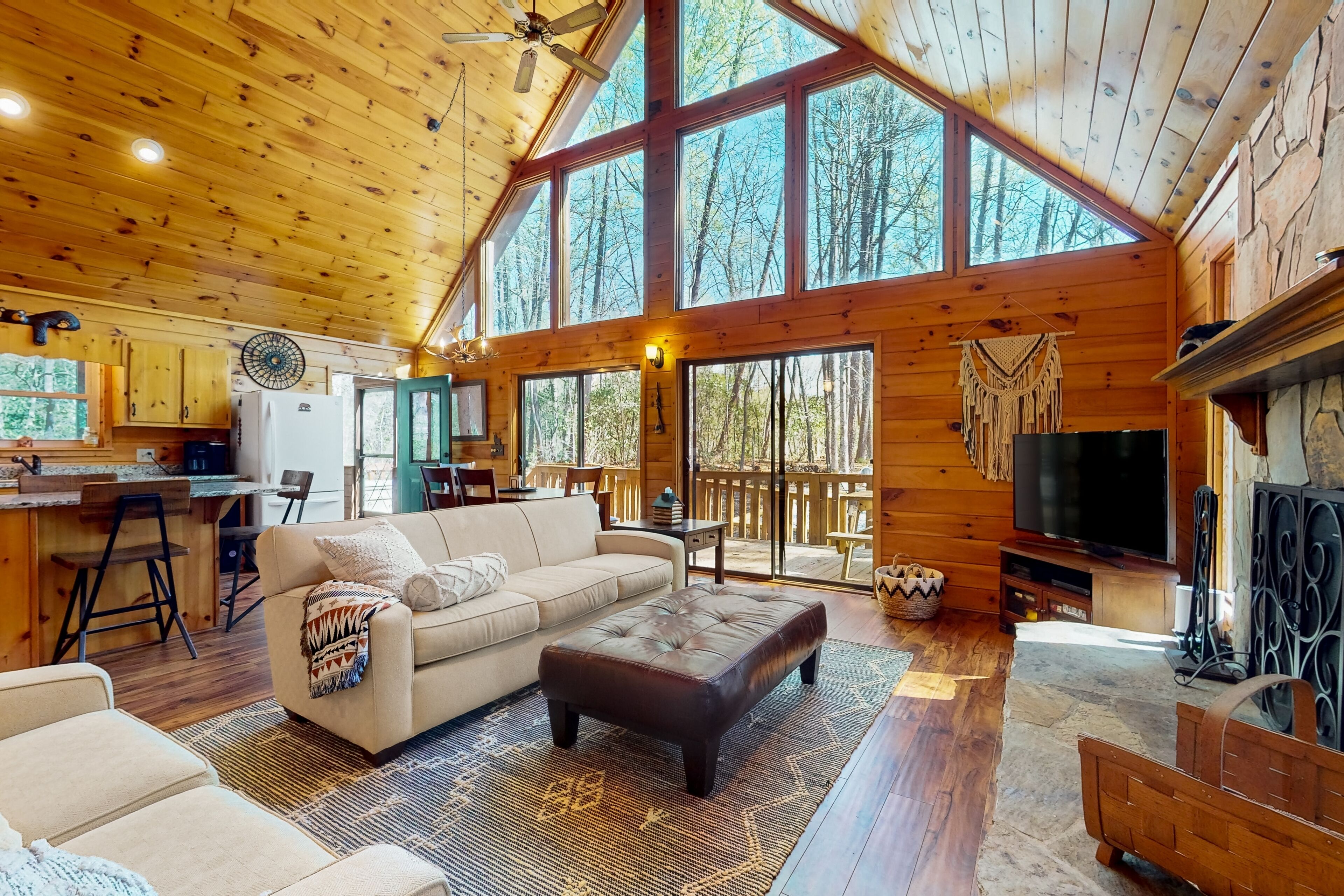 TV, fireplace, DVD player