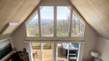 Televisión, chimenea, libros y estéreo