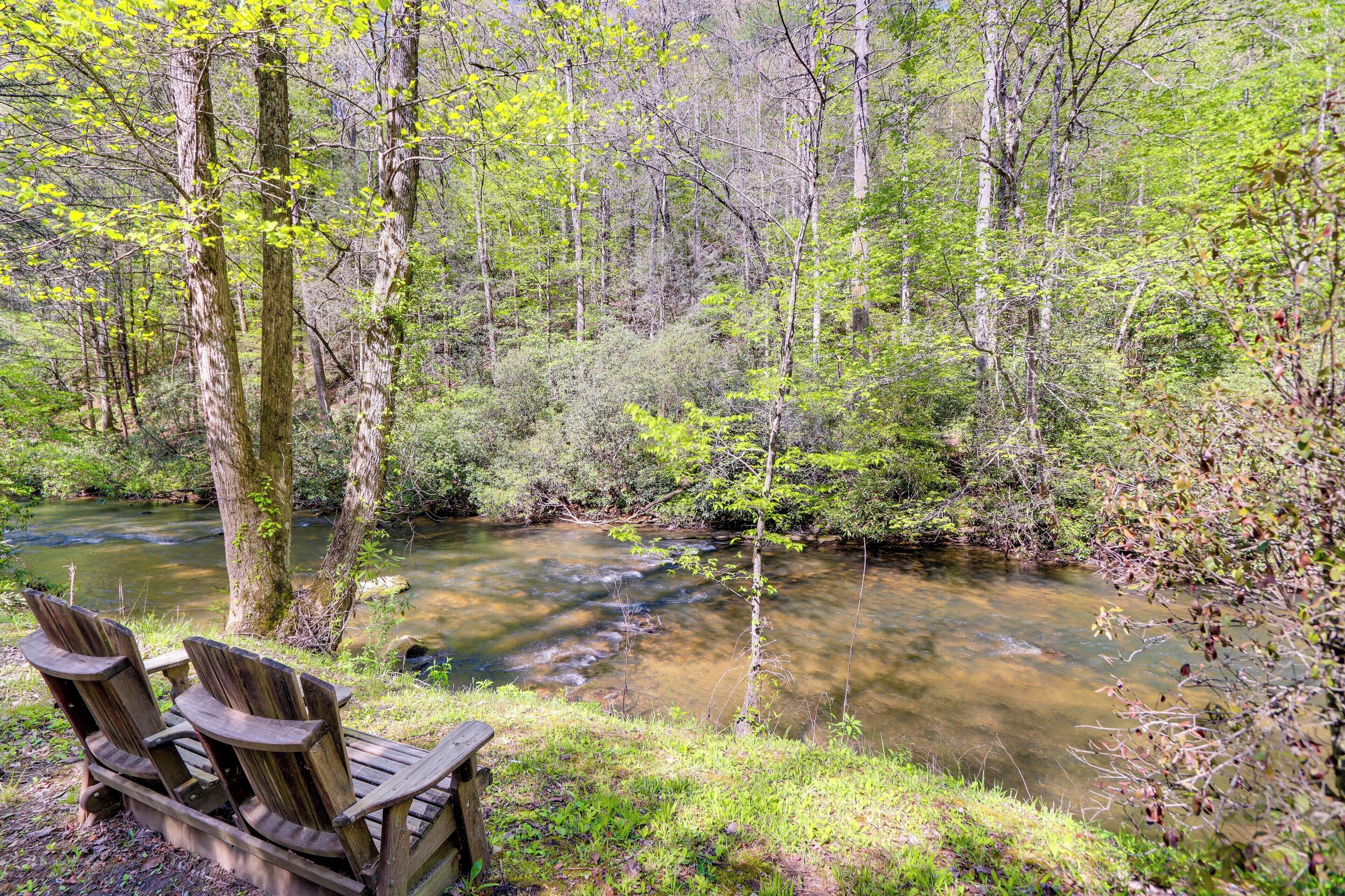 Ellijay Cottage w/ Creek Access & Private Hot Tub!