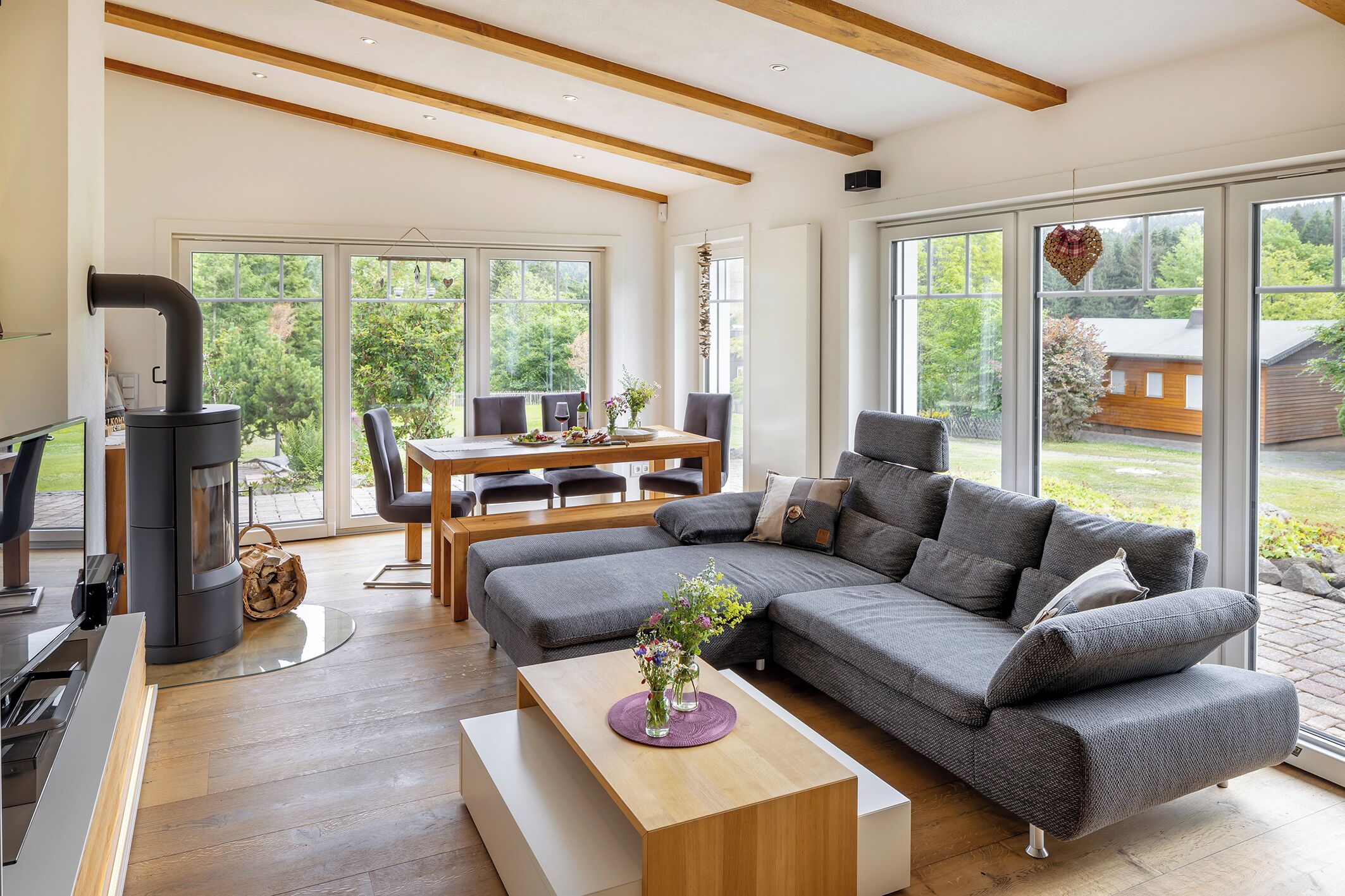 TV, fireplace, DVD player, stereo