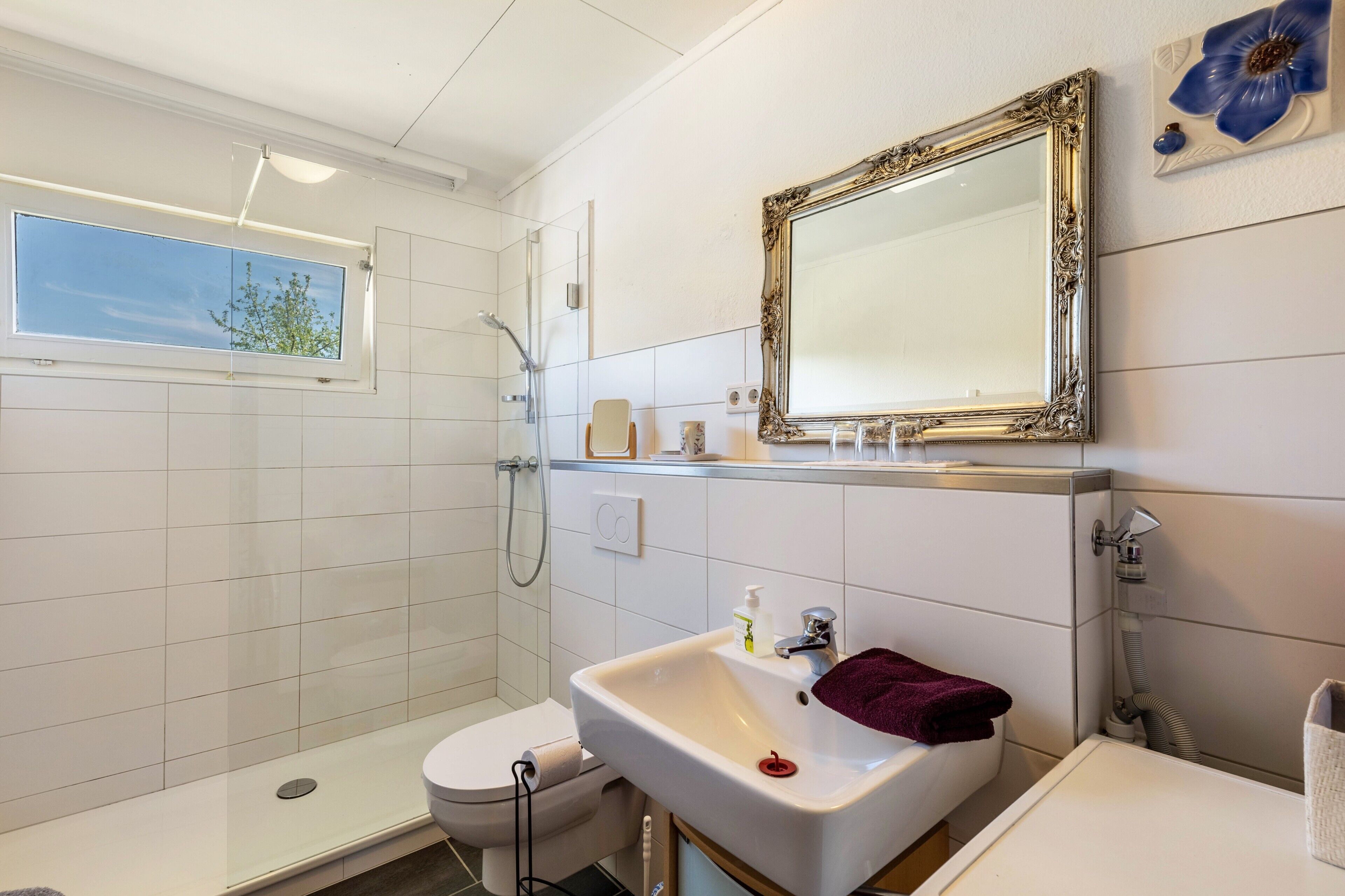 Dusche, Haartrockner, Handtücher