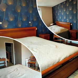 5 chambres, fer et planche à repasser, lit parapluie, Wi-Fi gratuit