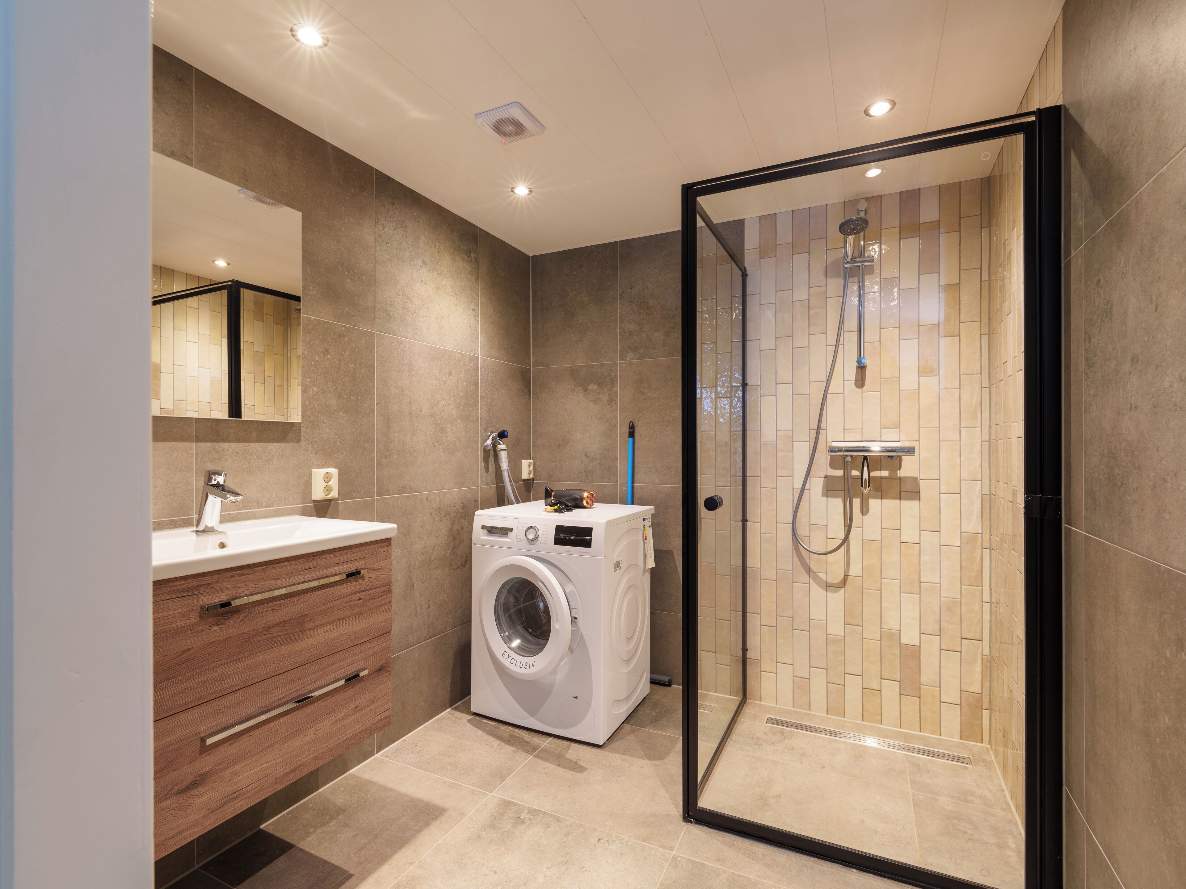 Shower, hair dryer