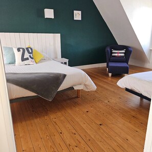 2 chambres, accès au Wi-Fi (inclus), literie fournie