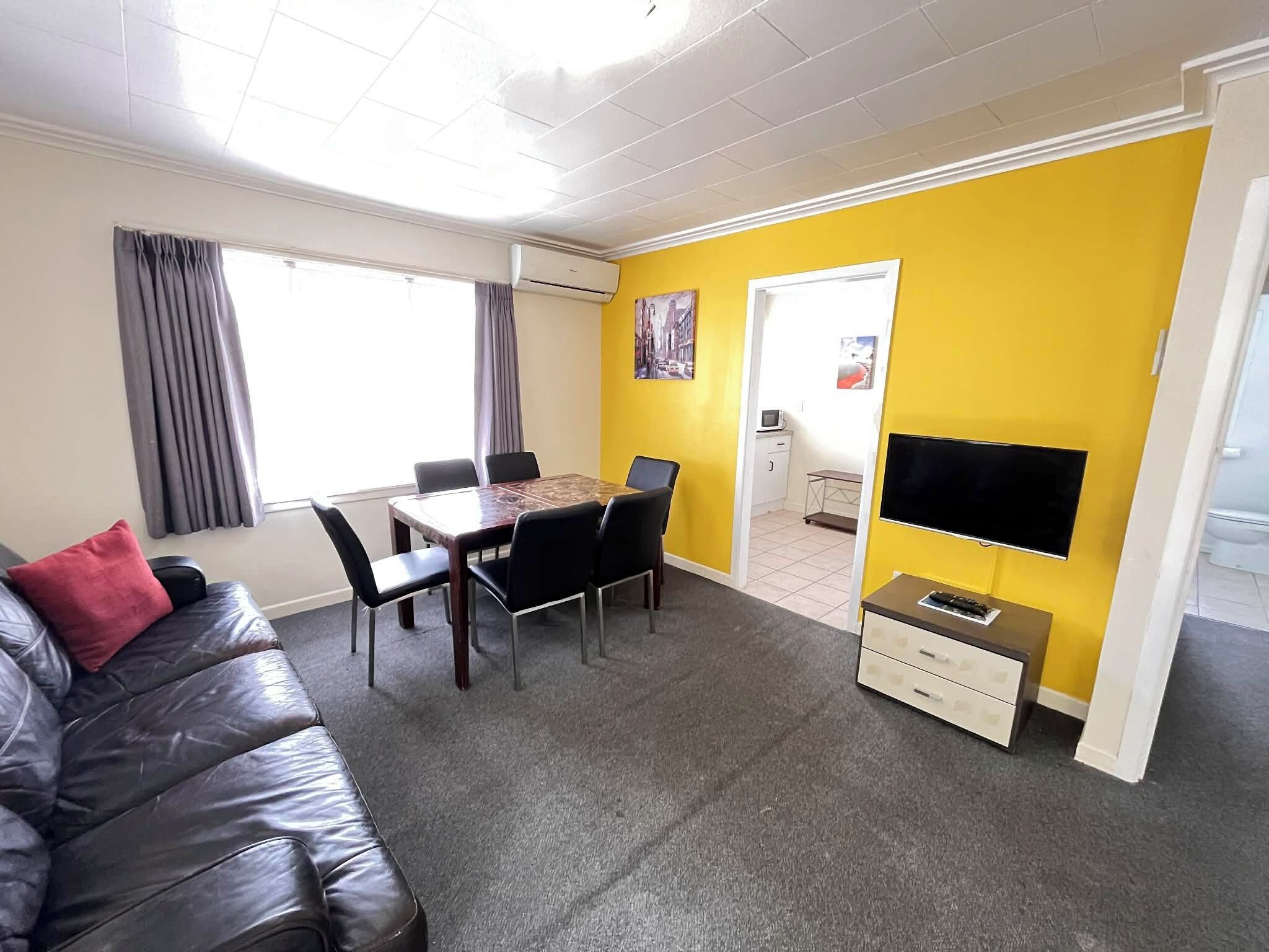 Desk, blackout drapes, iron/ironing board, free WiFi