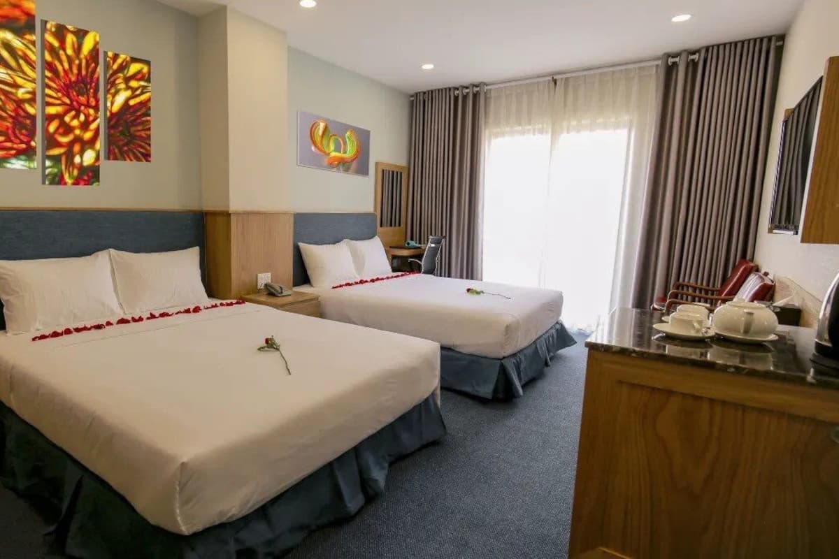 Family Quadruple Room, 2 Double Beds, City View