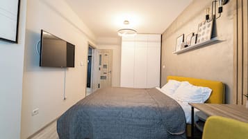 2 slaapkamers, een strijkplank/strijkijzer, gratis wifi, beddengoed