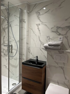 Shower, towels, toilet paper - Studio Rez-de-chaussée Morbier Proche Commodités (Morbier)