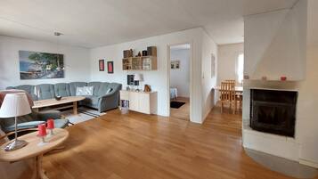 Smart TV, fireplace
