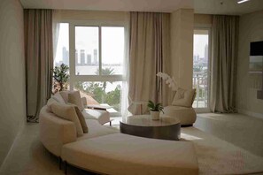 Living area - Experience Luxury Living: Modern Oasis with Pool & Beach Access! (Dubai)