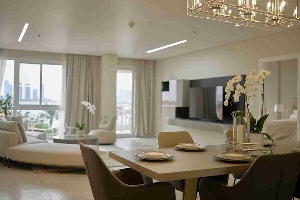 Dining - Experience Luxury Living: Modern Oasis with Pool & Beach Access! (Dubai)