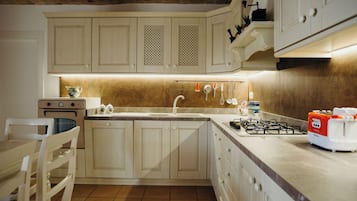 Fridge, oven, stovetop, dishwasher