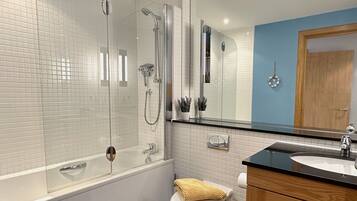 Hair dryer, towels
