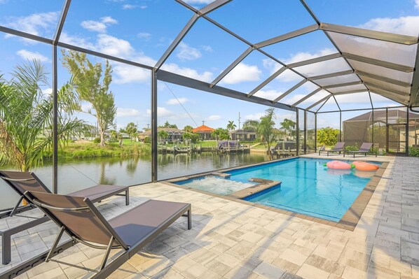 A heated pool