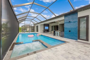 A heated pool