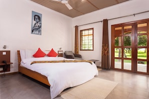 Executive Bungalow, 3 Bedrooms | Desk, laptop workspace, free WiFi, bed sheets
