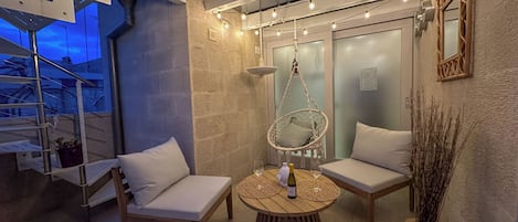 Deluxe-Doppelzimmer, Stadtblick | Balkon
