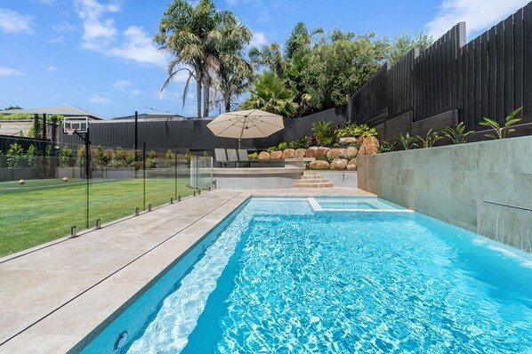 A heated pool