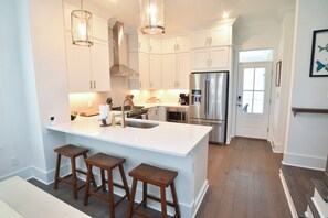 Fridge, microwave, oven, stovetop - Welcome to the Whale house. (Cape Charles)