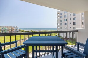 Outdoor dining - Sound of the Sea West 213 - Almost Oceanfront 1BR, 1BA, complex amenities (Emerald Isle)