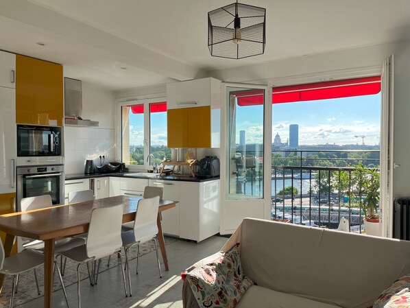 Interior - Paris Skyline View • 70m² on the Seine! (Paris)