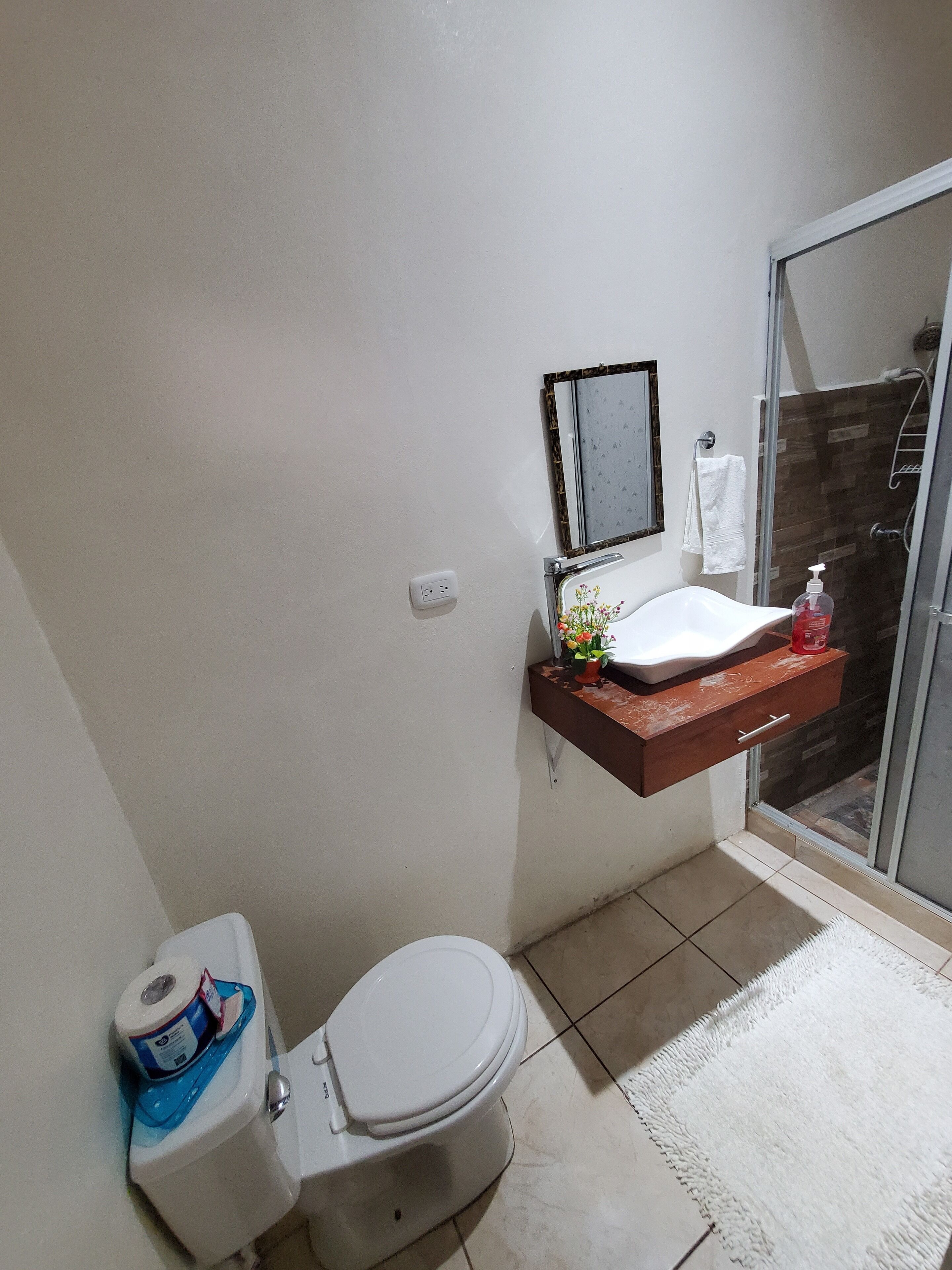 Basic Single Room | Bathroom | Towels, soap, shampoo, toilet paper