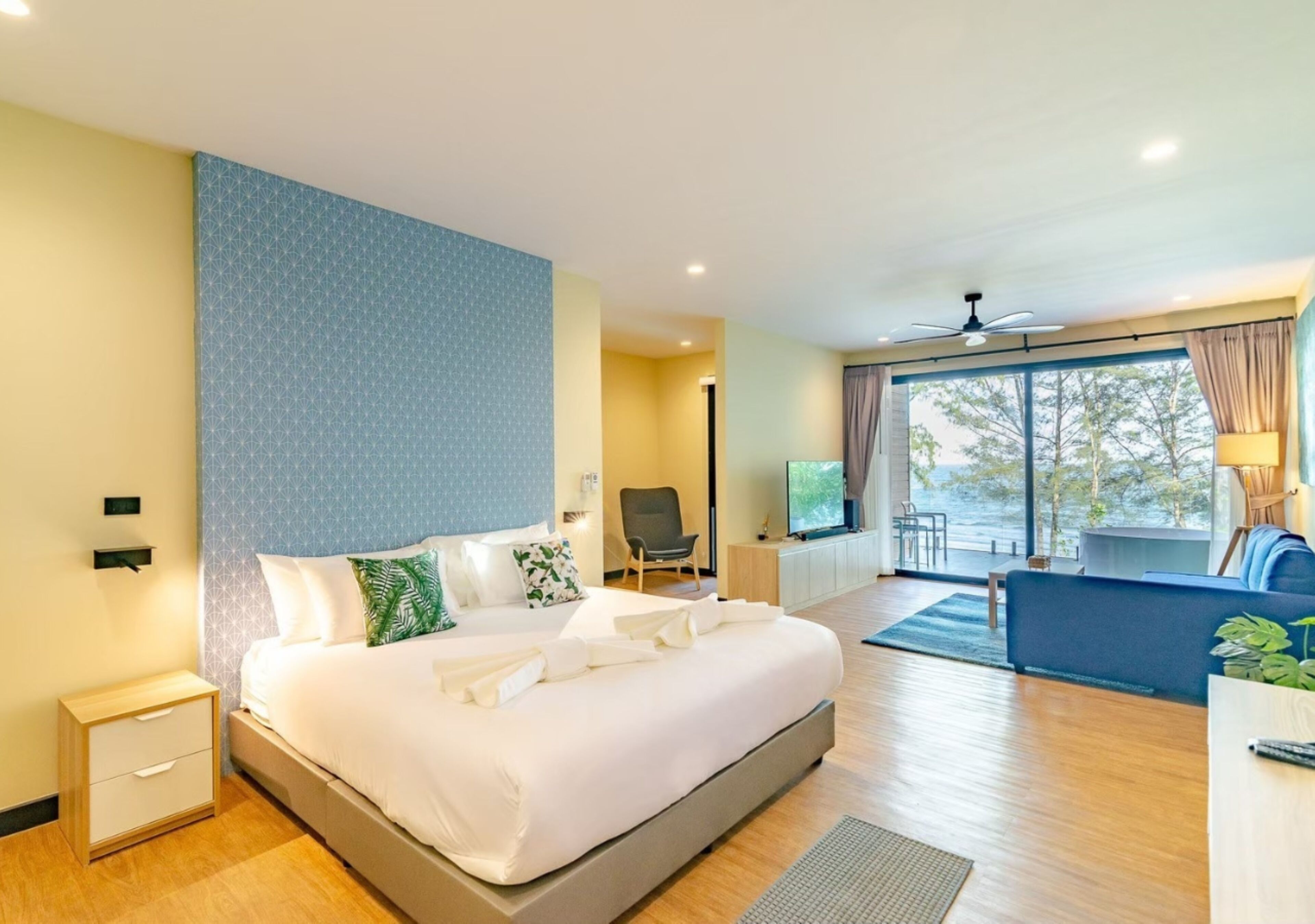 Presidential Villa, 4 Bedrooms, Beachfront | Minibar, in-room safe, desk, laptop workspace