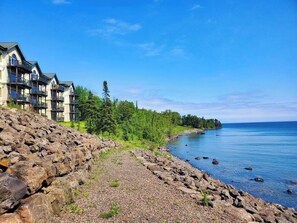 Beach nearby - Lakefront Condo: Pool, Hot Tub, Deck, Fireplaces (Two Harbors)
