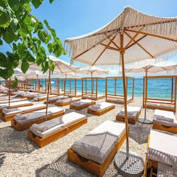 Private beach, beach cabanas, sun-loungers, beach umbrellas