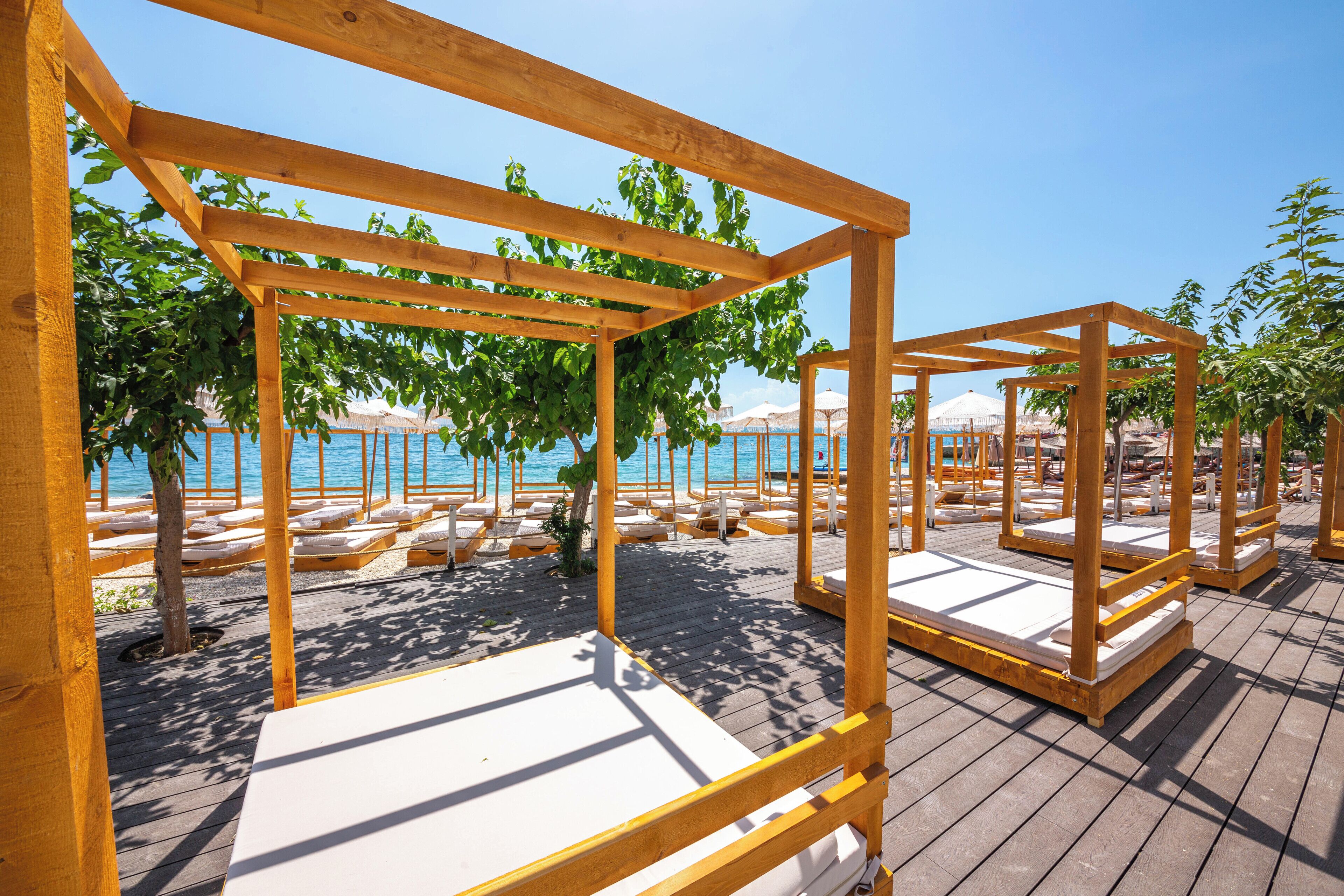 Private beach, beach cabanas, sun-loungers, beach umbrellas
