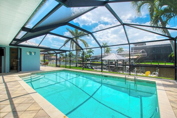 A heated pool