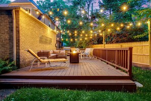 Terrace/patio - Discover university charm. Your 4-bedroom retreat, an 8-min drive to Notre Dame. (South Bend)
